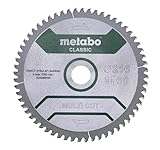 Metabo Sägeblatt Multi Cut - Classic, 216 x 2,4/1,8 x 30, Z60 FZ/TZ, 5° neg. – 628066000 – Universeller Einsatz für anspruchsvolle Materialien