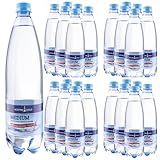 Natürliches Mineralwasser mit Kohlensäure Mineralwasser medium PET (Einweg) Wasser 1000 mililiter x 24 STÜCK mit pufai grocery (ink pfand)