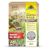 Neudorff Azet GartenKalk – Bio Gartenkalk erhöht den pH-Wert saurer Gartenböden schnell für natürlich kräftige und grüne Pflanzen, 2,5 kg für 50 m², Weiß