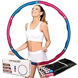 Hula Hoop Reifen von ActiveVikings - Ideal für Fitness, Gewichtsreduktion und Massage, 6-8 Segmente Abnehmbar - für Erwachsene & Kinder (Blau)