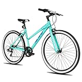HILAND 28 Zoll Damen Fahrrad Hybrid Fahrrad Cityrad Citybike Trekkingrad für Frauen 700C Räder mit Shimano 7 Gang mintgrün