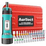 Aurlloct MicroClick Drehmomentschraubendreher 1/4 Zoll, 1-8 Nm Drehmomentschlüssel, Premium Drehmomentschrauber mit 30 Bits, Adapter mit 1/4' zu Steckschlüsselein, 31-tlg.