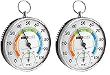 TFA Dostmann Thermo-Hygrometer, 45.2027, mehrfarbig, L 102 x B 35 x H 113 mm (Packung mit 2)