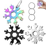 18 in 1 Schneeflocke Multi Tool, 3 Stück Schneeflocke Multitool Werkzeug, Schneeflocken Multitool Edelstahl Schneeflocke Werkzeug, Snowflake Multitool für Papa Weihnachtsgeschenke (3pcs)