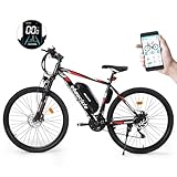 eboocicle E-Mountainbike für Damen und Herren 26 Zoll E-Bike Pedelec MTB Trekking 21 Gang 250W Motor mit 48V 13Ah Akku für Reichweite bis 100KM, Elektrofahrrad Pedelec mit APP