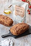 UNE FOODS PREMIUM Pro-Fi – 2er-Pack Low-Carb Protein-Fiber Brotbackmischung – je 370 g | Ballaststoffreich & Eiweißreich | Ohne Zucker oder Zusätze | Clean Label | Brot zum Selberbacken