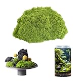 23GUANYI 150g Kunstmoos zum Dekorieren, Künstliches Moos Deko, Moos zum Basteln für Gartenkunst Wanddekoration Floristen Hochzeitsdekoration Wand Krippe Aquarium Krippe Modellbau (Hellgrün)