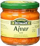 Dittmann Ajvar mild, Gemüsezubereitung aus Paprika und Auberginen nach original serbisch-mazedonischer Rezeptur, 6er Pack (6 x 182 ml)