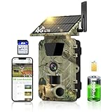 Lutranstra 2 Wildkamera, 4G LTE Wildkamera mit SIM Karte Solar, 5K/60MP Video Wildtierkamera mit Handyübertragung APP, Live Übertragung, 5000mAh Akku, Bewegungssensort, Nachtsicht, 0,1s Auslösezeit