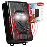 PATTLER® Marderschreck Auto mit Blitzlicht - Marderabwehr mit Flexible Stromversorgung - 12V Autobatterie, AA-Batterie oder USB - Effektiver Marderschutz für Auto, Garten, Dachboden - 1 Stück