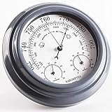 Wetterstation Analog, Analoge Wetterstation, 3 in 1 Thermometer Hygrometer -Barometer -Wandhänge -Wetterstation Digitaler Innen des atmosphärischen Druckmessgeräts for Hotels, Lagerhäuser, Büros