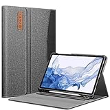 Fintie Hülle für Samsung Galaxy Tab S8 11 Zoll 2022 /S7 11 Zoll 2020, Multi-Winkel Betrachtung Folio Schutzhülle mit S Pen Halter Dokumentschlitze Auto Schlaf/Wach, Dunkelgrau