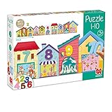 Goula Jumbo Spiele GOULA - Buntes Holzpuzzle mit Zahlen von 1 bis 10 - Lernspiel für Kinder ab 3 Jahre