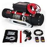 Synthetische Seilwinde 13500LBS 12V Winde 4X4 mit 2 Stück Fernbedienung ForTrucks RVs ATV UTV für profis und heimwerker