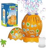 Bombble Dinosaurier Eier Seifenblasenspielzeug, Seifenblasenmaschine Kinder 10000+ Blasen/Min mit Seifenblasenlösung für Hochzeit/Geburtstag/Party/Geschenk für Junge&Mädchen 3456789, Bubble Machine