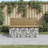 UJCHVHN ARTIKEL-Gartenbank Gabion Design 103x70x65cm Kiefer imprägniert Holz Kiefer Outdoor Sitzgelegenheit Outdoor Bänke