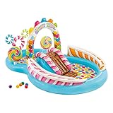 Intex 57149NP - Aufblasbares Play Center Süßigkeiten, Vinyl, Mehrfarbig, 295x191x130 cm