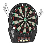 BAOCHADA Elektronische Dartscheibe Set,Elektronische Dartscheibe mit 6 Dartpfeile & 24 Ersatzspitzen und LED-Anzeigen,27 Spiele Profi E-Dart Board für Hause Partys Garten Bar 1-16 Spieler