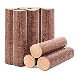 Holzbriketts/Heizbriketts aus 100% Holz (70% Buche, 30% Eiche) | Paket mit 20 kg = 10 Briketts