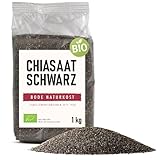 BODE NATURKOST – Chia Samen schwarz BIO 1kg - Bio Chia Saat, ideal als Zutat für süße und herzhafte Speisen. Bio Chia Samen als natürliche Protein- & Ballaststoffquelle