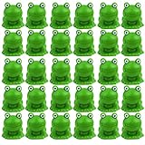 KIMOBER 30 Stück Mini-Frösche Miniatur-Figuren, grünes Kunstharz, kleine Miniatur-Frosch-Figuren für Feengarten, Moos, Landschaft, DIY, Terrarium, Basteln