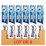 SIGNAL - Extra frische und intensive Zahnpasta – 12 Stunden frischer Atem – extra lang anhaltend – 96% Inhaltsstoffe natürlichen Ursprungs (6 x 75 ml)