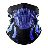 pipisweet Atmungsaktiver und bequemer Thermo-Strickschal für den Winter, Gesichtsbedeckung, Halswärmer, Radfahren, Ski, Schlauchschal, Wandermasken, blau, Einheitsgröße