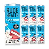 Rude Health 6 x 1 Liter Bio Kokosnussdrink, 100% natürliches Bio Getränk, laktosefrei, milchfrei und glutenfrei, ohne Zuckerzusatz, preisgekrönt, gesund und vegan, 100% recycelbare Verpackung