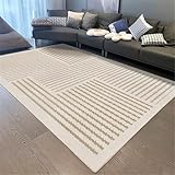 ROSURUG Antirutsch Teppich helle Farbe Orientteppiche 60X90CM Moderne Heimdekoration Linie Dekoration