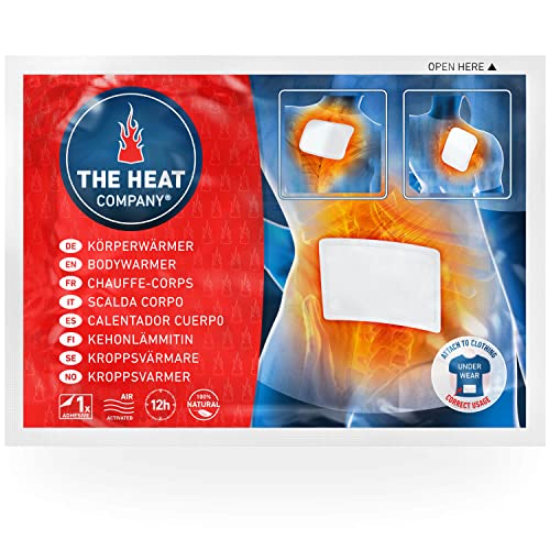 The Heat Company Bodywärmer - 10 Stück - Wärmepflaster Rücken & Nacken - EXTRA WARM - Körperwärmer - Rückenwärmer - 12 Stunden wohlige Wärme - luftaktiviert - rein natürlich