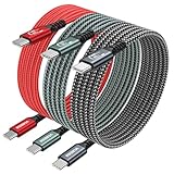 USB C Kabel 60W [3Stück 1M] USB C auf USB C Kabel, PD 3.0 Schnellladekabel für iPhone 15 Ladekabel, iPhone 16 Ladekabel, Samsung Galaxy S24 S23 S22, iPad Pro/Air