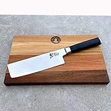 Kai Shun Classic Set | DM-0728 | ultrascharfes Nakiri Messer 16,5 cm Klinge aus 32-Lagen Damaststahl| + Schneidebrett aus Fassholz (Eiche) 30x18 cm | VK: 245,- €