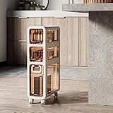 Slim Bathroom Storage Cabinet Waterproof Vertikal Nizer with Transparent Drawers and Wheels HighCapacity Unit for Small Spaces and Nooks Perfect for Efficient Nization