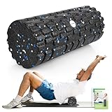 GYMERK Faszienrolle mit 3D-Texturmassage mittlere Härte, Foam Roller (33 x 14 cm) zur Simulation einer manuellen Massage, Professionelle Massagerolle zur Muskelverspannungen lindern