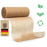 benycs Jute Tischläufer Rolle für Tisch- und Hochzeitsdeko, Tischband aus 100% Natur Leinen-Jutestoff, 30cmx10m