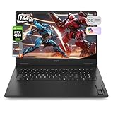 HP Omen 17 Gaming Laptop, AMD Ryzen 7 8845HS, 64 GB DDR5 RAM, 2 TB PCIe SSD, 17.3' FHD 144 Hz Display, Nvidia GeForce RTX 4050, RGB QWERTZ AI Ready Tastatur, Windows 11 Home, Black