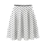 Klassischer, eleganter, lässiger Minirock für Damen mit elastischer Taille Schwarzer Bleistiftrock Knielang Tennis Rock (White, XL)