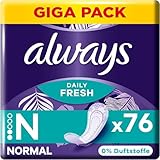 Always Daily Fresh Normal Slipeinlagen 76 Stück, 0 Prozent Duftstoffe, Für Frische Und Schutz