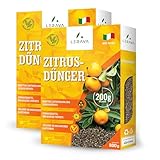 LERAVA® Zitrusdünger BIO - 2 x 800g – Organischer Dünger für eine Kräftige Entwicklung und Schmackhafte biologische Zitrusfrüchte - Ideal für Mediterrane Pflanzen – Bio Dünger 100% Made in Italy