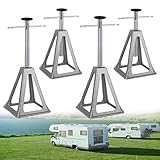 TANYEAR 4 Stück Unterstellbock Stützbock Stützböcke Stützböcke Set, 28-43cm Höhenverstellbar Unterstellböcke für Caravan Wohnwagen Wohnmobil, pro Stütze bis 1000 Kg belastbar