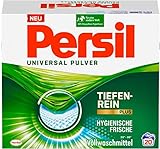 Persil Universal Pulver Waschmittel, 20 (1 x 20 Waschladungen), Vollwaschmittel mit Tiefenrein-Plus Technologie bekämpft hartnäckigste Flecken für strahlende Reinheit