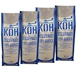 KoffeeONHOME Kaffee Ganze Bohnen Entkoffeiniert – 100% Arabica – Natürlich Wasser-entkoffeiniert – Schonend Geröstet – 2kg (4x500g) Kaffeebohnen ohne Koffein
