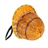 Holibanna Bambus -Sonnenhut Sicherheits-bauhelm Hut Aus Bambus Kostüm Schutzhelm Arbeitssicherheitshut Konischer Bambushut Schutzhelm Im Freien Schweißhelm Helmmützen Yellow