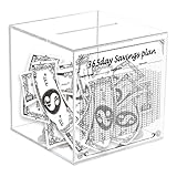 Unzerbrechliche Geldbank – Geldkassette, Backup von Piggy Box, Dekoration Savings cons Cash Fun Gift, Clear Acrylic Coin Bank muss zum Öffnen zerbrochen werden, einfache und lustige Geldkassette