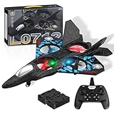 Henakmsl RC Flugzeug 2.4GHz Ferngesteuertes Quadcopter L0712 - Schwebendes Kampfflugzeug RTF für Anfänger, Kinder und Erwachsene - Spielzeug Mit Farbigen Lichtern und USB-Ladung