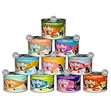 Lucky Lou Lifestage Mix-Paket 24 x 200g - hochwertiges Katzenfutter nass mit viel Protein - Nassfutter getreidefrei & ohne Zucker für Katzen (200g (30er Pack), Adult 10 Sorten Mix)