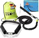 BodyCROSS Premium Schwimmtrainer Outdoor für Pools, Schwimmgürtel für Kinder & Erwachsene, Schwimmgurt mit Tube (1-20kg Zugkraft) – Pool Zubehör, Pull Buoy, Schwimmbrett – Made in Germany