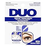 ARDELL DUO Wimpernkleber Transparent mit Schnelltrocken-Formel | Das Original für falsche Wimpern zum Kleben mit extra starkem Halt | Quickset mit Silikon Applikator Clear, wasserfest, 5gr.