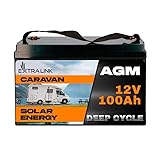 Extralink AGM Batterie 12V 100Ah – wartungsfrei, auslaufsicher, Deep Cycle – langlebige Versorgungsbatterie für Photovoltaik, Wohnmobil, USV, Inselanlage & Notstromversorgung