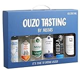 Ouzo Tasting by Jassas 6x 200ml in Geschenkbox | Variante 2 | Feinster Ouzo aus Griechenland | Ouzo Probierset | Geschenkidee | Spirituosen Geschenk | Spirituosen Geschenkset